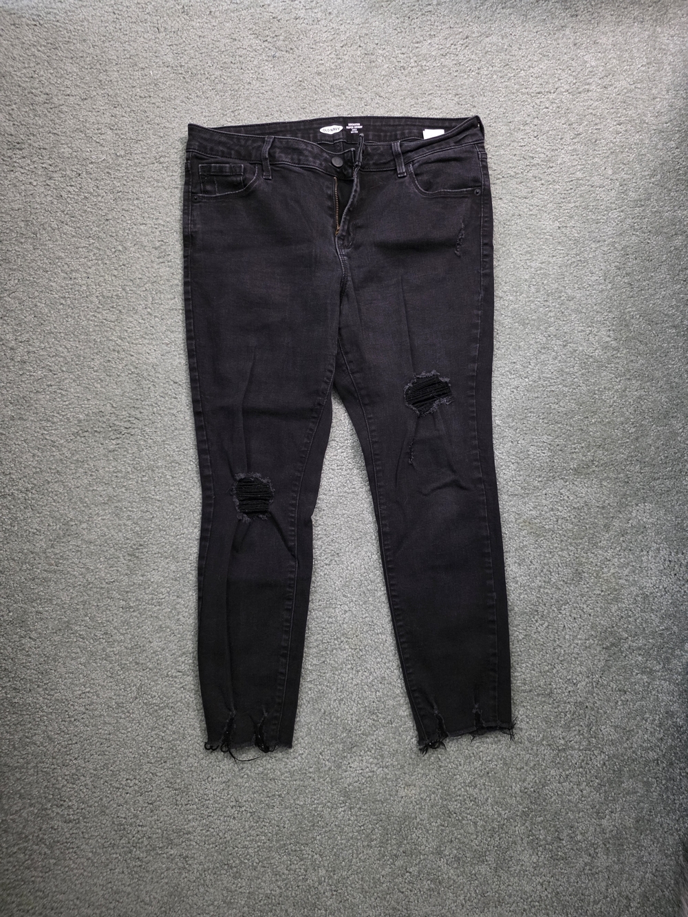 Old Navy Black Ripped Skinny Jeans